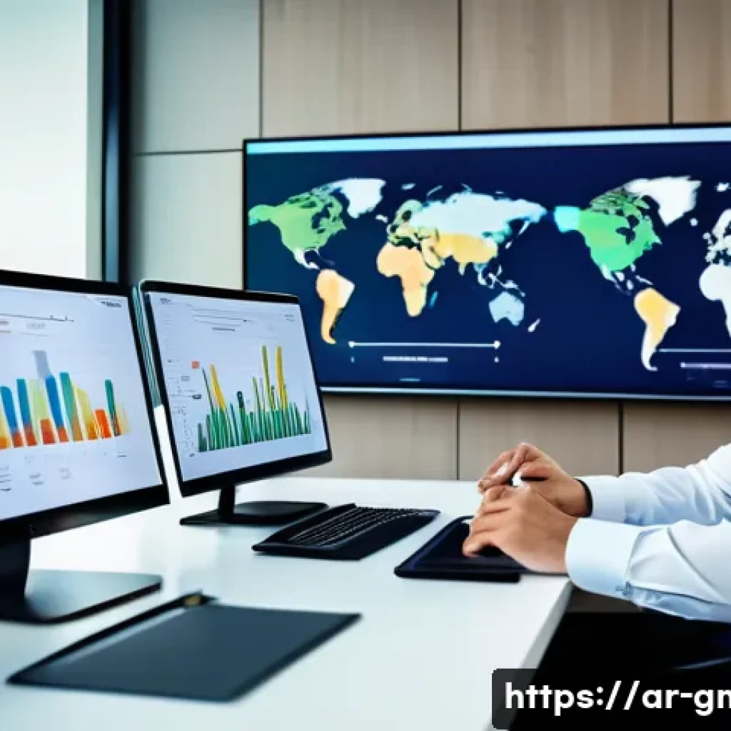 해외마케팅 리서치와 데이터 해석 - A professional Middle Eastern marketing team in a modern office setting, analyzing global consumer b...